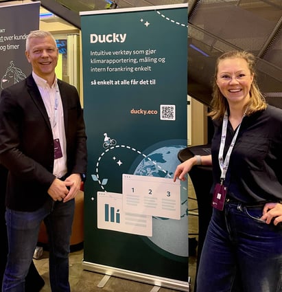 Pål Berntsen and Silje Solberg from Ducky will present the solution for simpler climate reporting at Accounting NXT, on October 17th in Oslo.