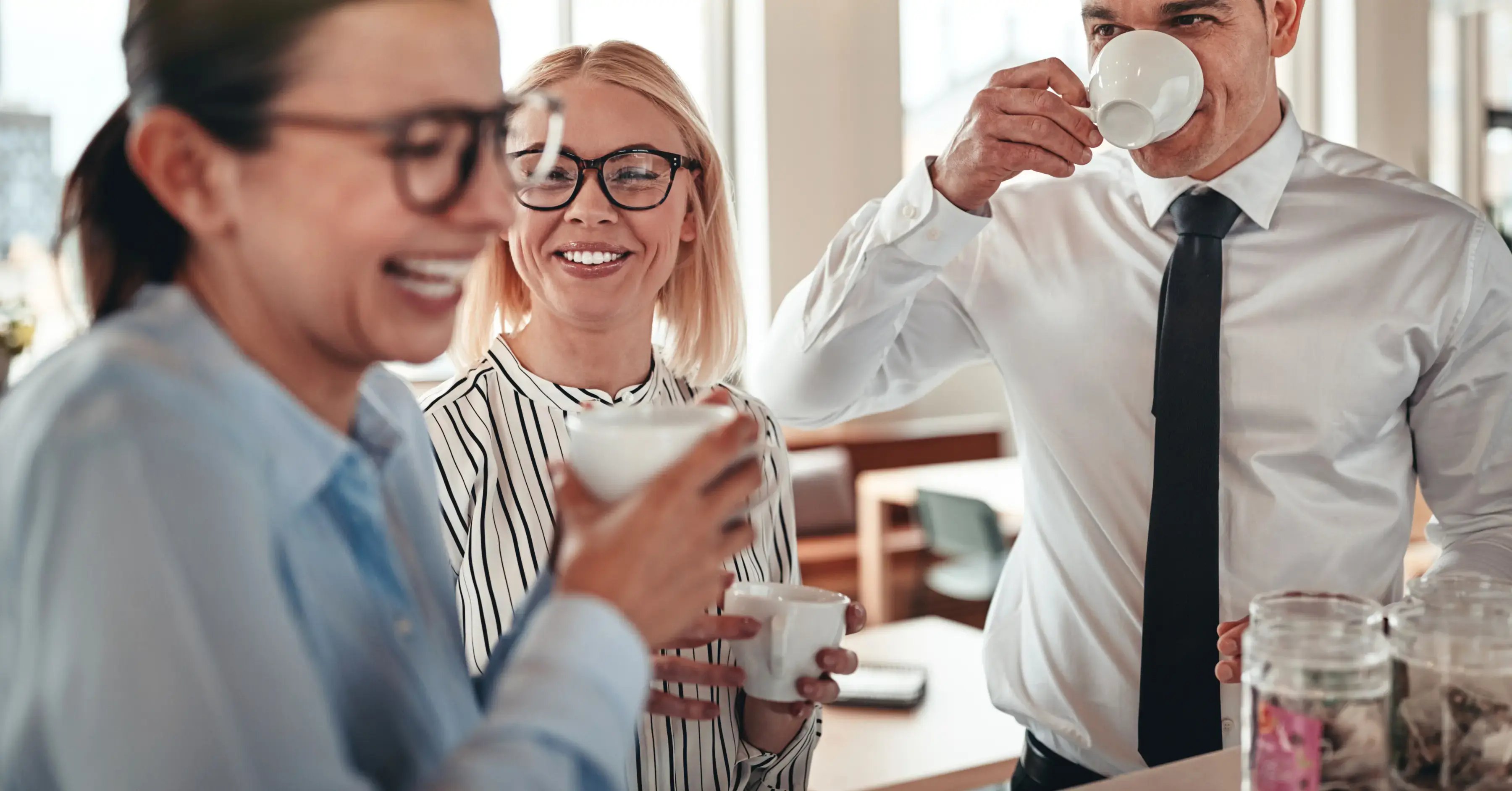  Happy people employees 