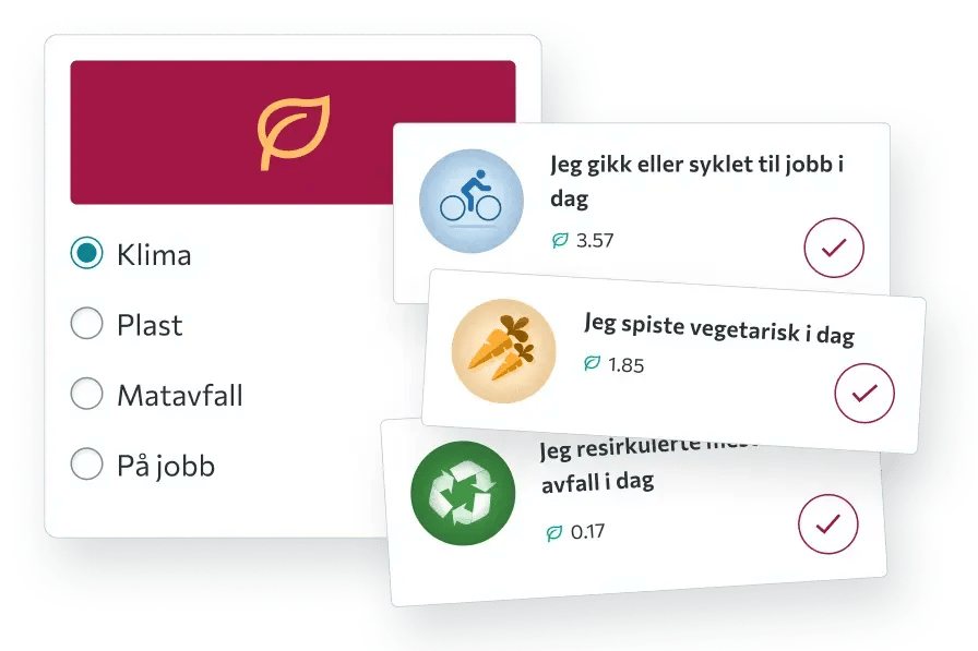 Aktivitetene vi gjør i hverdagen har alle et fotavtrykk som vi kan redusere ved å ta bedre valg for kloden vår. 